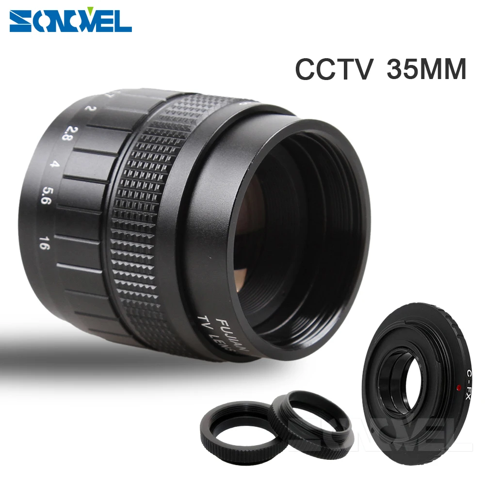 FUJIAN 35mm F1.7 CCTV TV Movie lens+C Mount +Macro ring for Fuji Fujifilm X-E2 X-E1 X-Pro1 X-Pro2 X-M1 X-A3 X-A2 X-A1 X-T1 C-FX