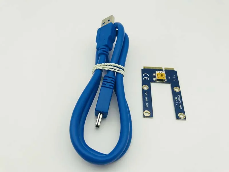 Mini PCI-E to PCIe 60cm USB 3.0 PCI Express 1x to 16x Extender Riser Card Adapter Extension Cable for Bitcoin BTC Miner Mining