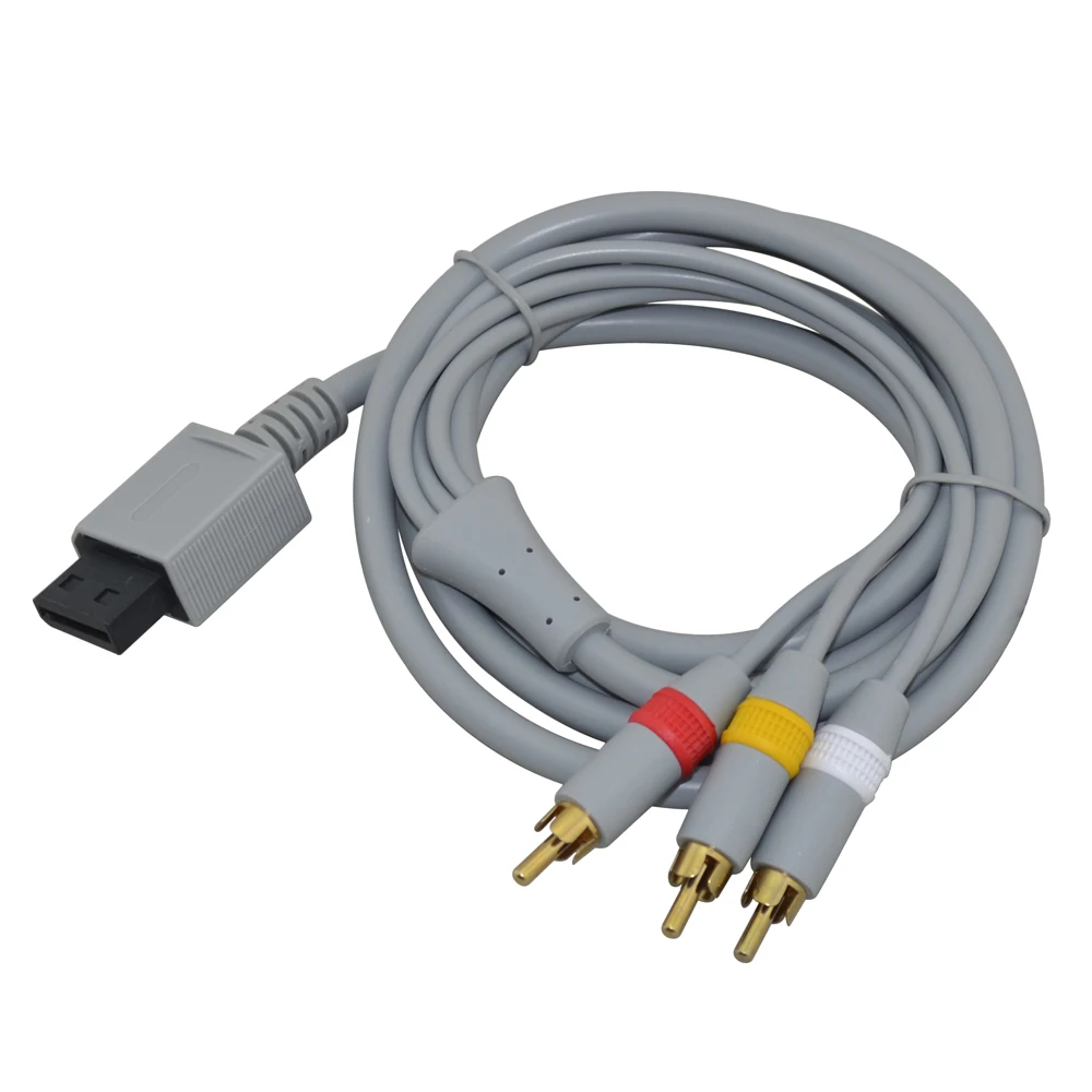 1.8 m 6FT Composite AV 3 RCA Cabo de Áudio E Cabo De Vídeo para Wii