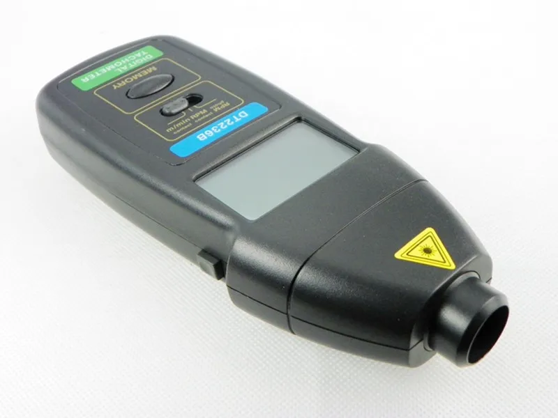 Imagem -04 - Tacômetro Fotoelétrico e Tacômetro de Contato Medidor de Duas Funções Velocidade Rpm Laser Tacômetro Digital Dt2236b