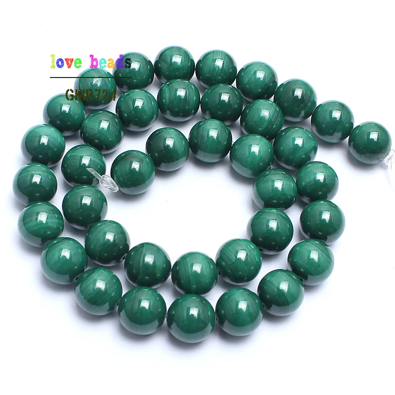 Natural Genuine Green Malachite Stone Round Beads For Jewelry Making 15inches 4/6/8/10/12mm Natural Gem Stone Beads DIY Bracelet