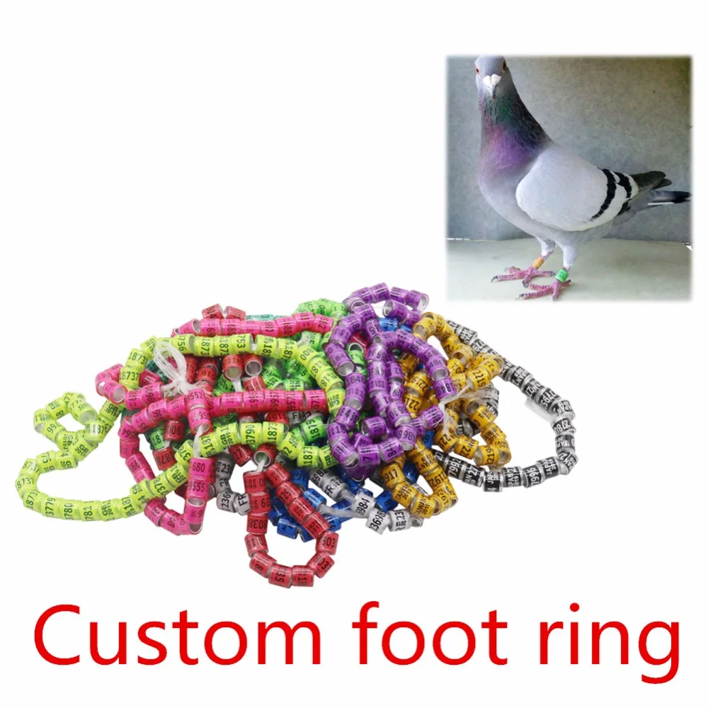 

Buyer Custom Pigeon Foot Ring "Year + Country Code + Number" 10 Colors To Choose From Bird Foot Ring