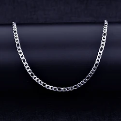 Cheap Stainless Steel 4MM 3:1 Long Figaro Chain Necklace Fashion Men's Party Jewelry Length 50/55/60/70CM drop shipping