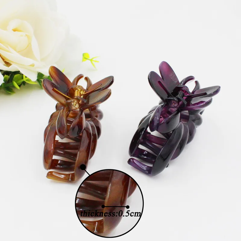 2016 New Design 2 mm Thickness Plastic Hair Clamp For Women Take Shower With Hairpin Bow Style Hair Claws  Women Hair Accessory