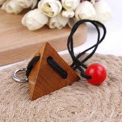 New IQ Rope Wooden Puzzle Logic Brain Teaser String Puzzles Game for Adults Kids