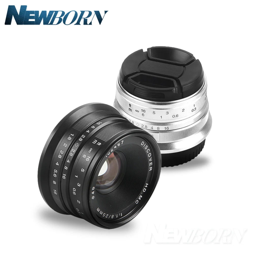 

Black/Sliver 25mm F/1.8 HD MC Manual Focus Lens for Sony E NEX Mount Camera A7 A7R A7S A7RII A7SII A6300 A6000 NEX-7