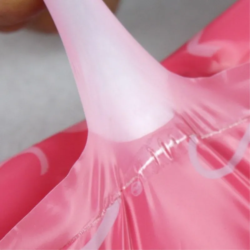 10Pcs Self-adhesive Post Mailing Envelope Pouches Pink Heart-shaped  Watertight Clothes Storage Bag Size 28*38+4cm
