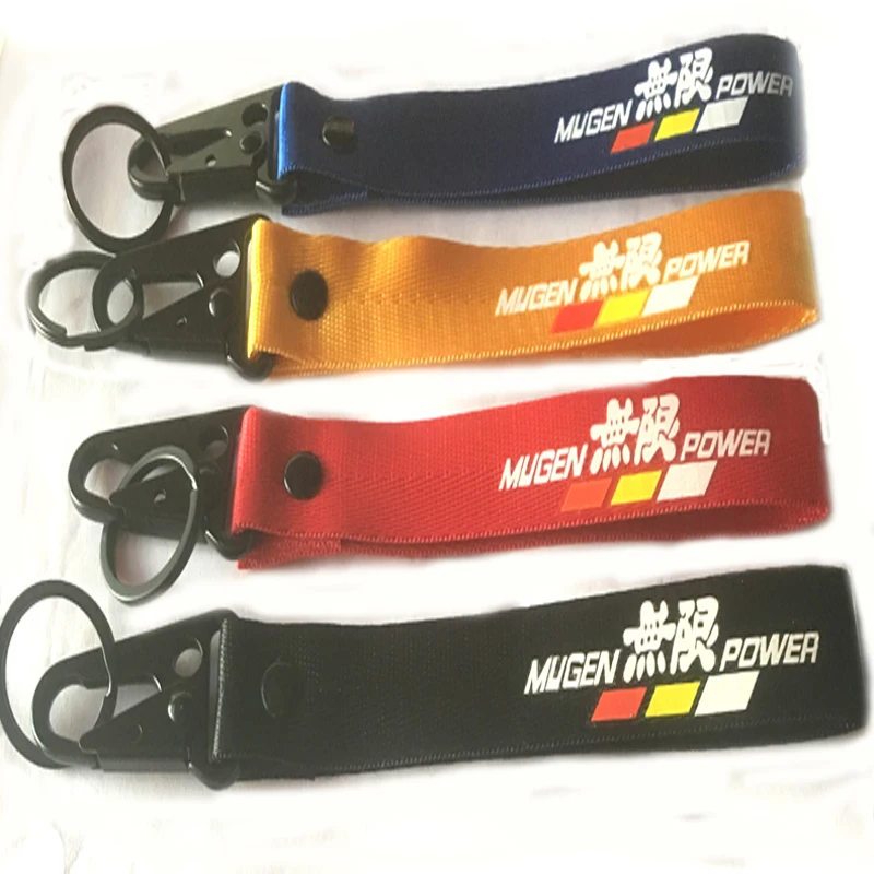 JDM Style For Honda Car Mugen Power Painting Cellphone Lanyard JDM Racing Car Keychain ID Holder Mobile Strap Key Ring