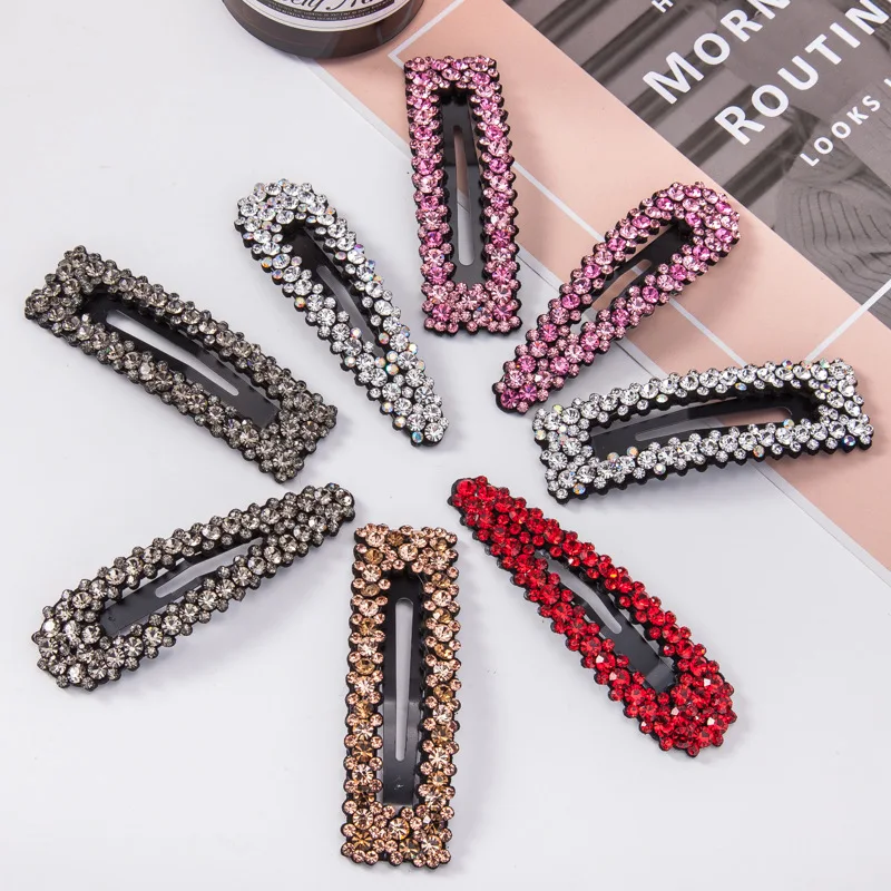 New Elegant Pearls Rhinestone Shining Barrettes Hair Clips Headwear Hairpins Women girls Beautiful Headbands Hair Accessories