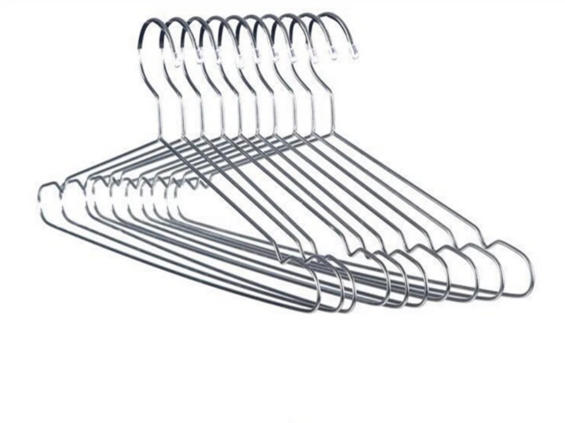 

50pcs The new Extra Wide Strong Metal Clothes Hanger 50cm Stainless Steel Hanger for Big Coats Drying Clothes Organizer