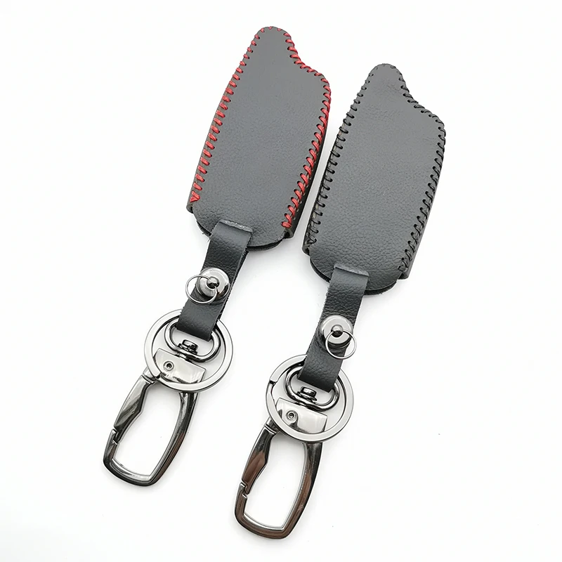 TW9010 LCD Remote Control Key Fob 100% Leather Sun Cover for the Russian 2-Way Car Alarm Tomahawk Keychain TW9010 TW-9010