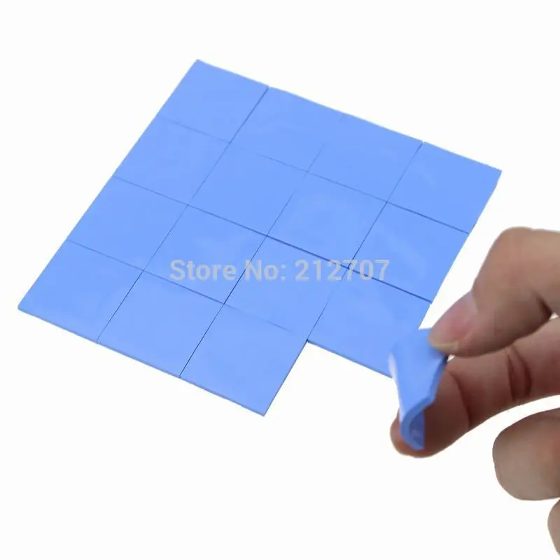 

80PCS 25 x 25 x 2mm Blue Thermal Heatsink Conductive Silicone Pad Thermal for CPU GPU VGA Chipset