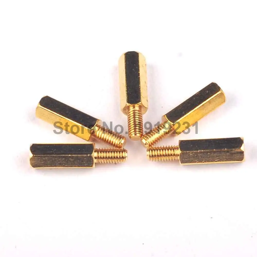 50PCS/LOT 12+6 Copper Pillars Height M3 (Thread 6 mm)