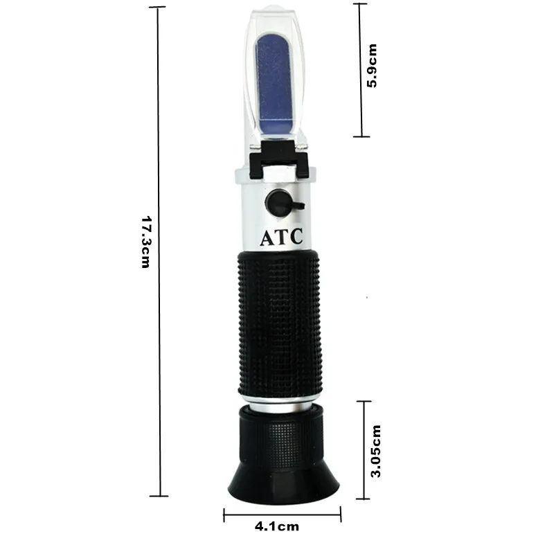 Maroktelefon brix refractometer Cukroz teszter Időmértékes verselés saccharimeter ATC A – Tápcsatorna és anyagcsere Cukroz 0-32% Koncentráció densimeter számára Gyümölcs Villanyáram Szőlőszem