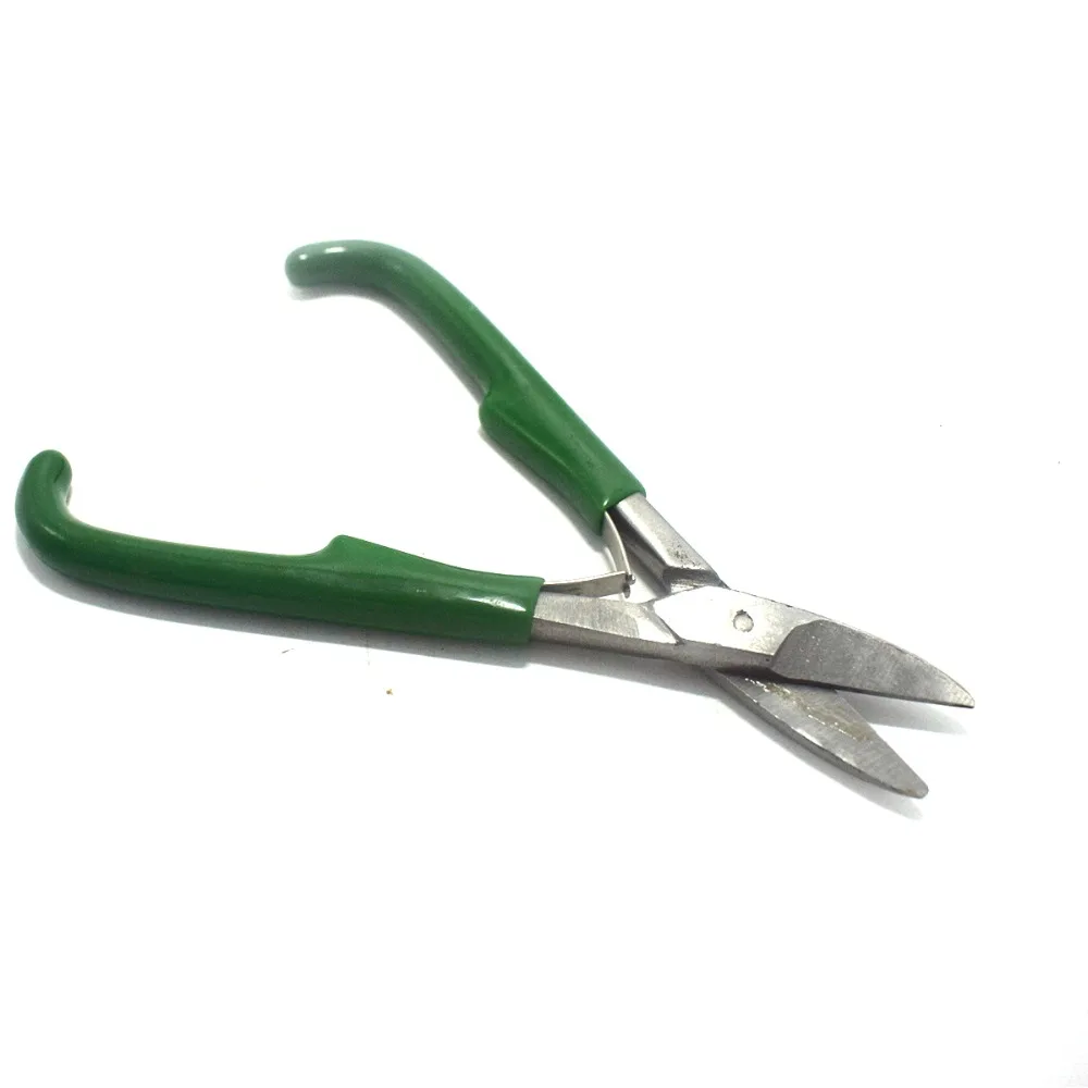 Jewelry Plier Straight Nose Green Handle Cutters 7'' for Electricians Jewellers Craft & Hobby Tool