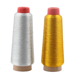 Gold Silver Computer Cross-stitch Embroidery Threads 3000M Sewing Thread Textile Metallic Yarn Woven Sewing Machine Cones Line