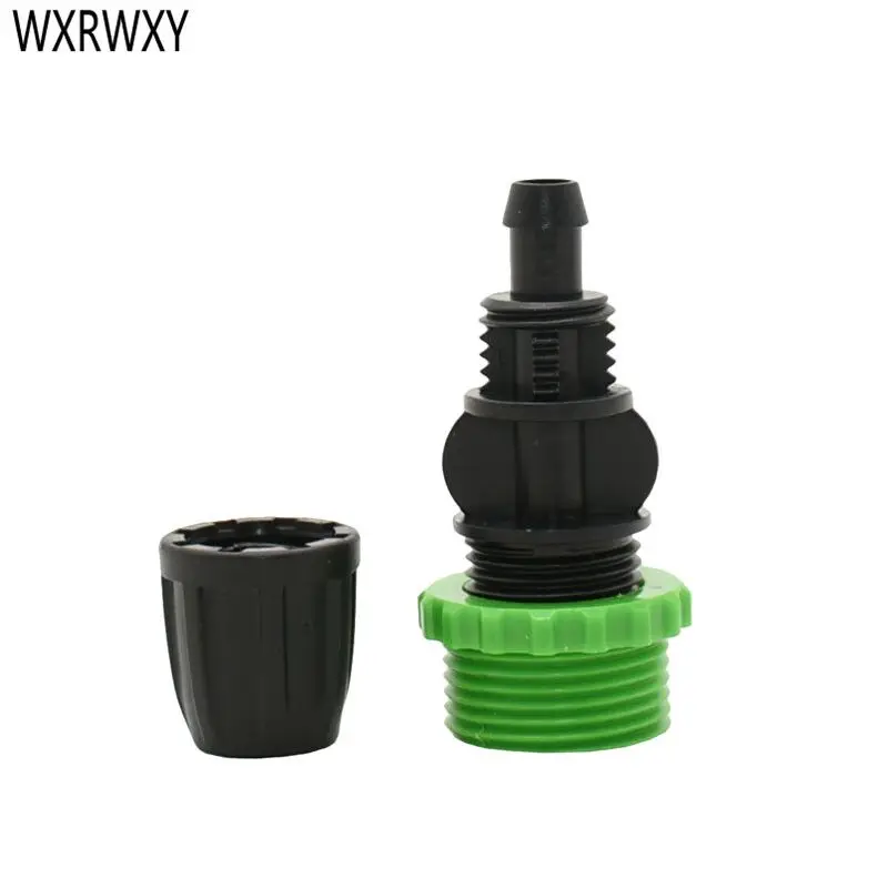 External thread 1/2 to 8/11 garden hose connector Lock Nut 3/4 to 3/8 irrigation barbed Hose drip irrigation fittings 4pcs