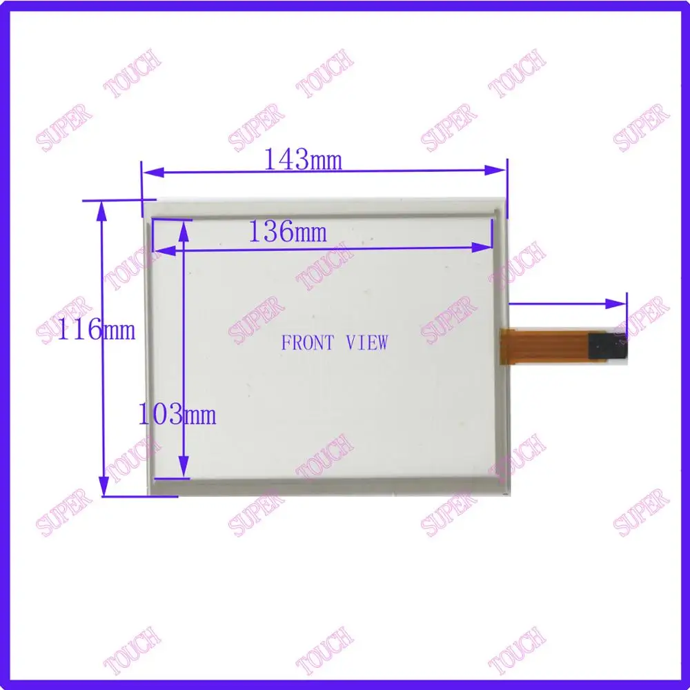 6.4 inch four line resistance touch screen control 143*116 screen handwriting screen