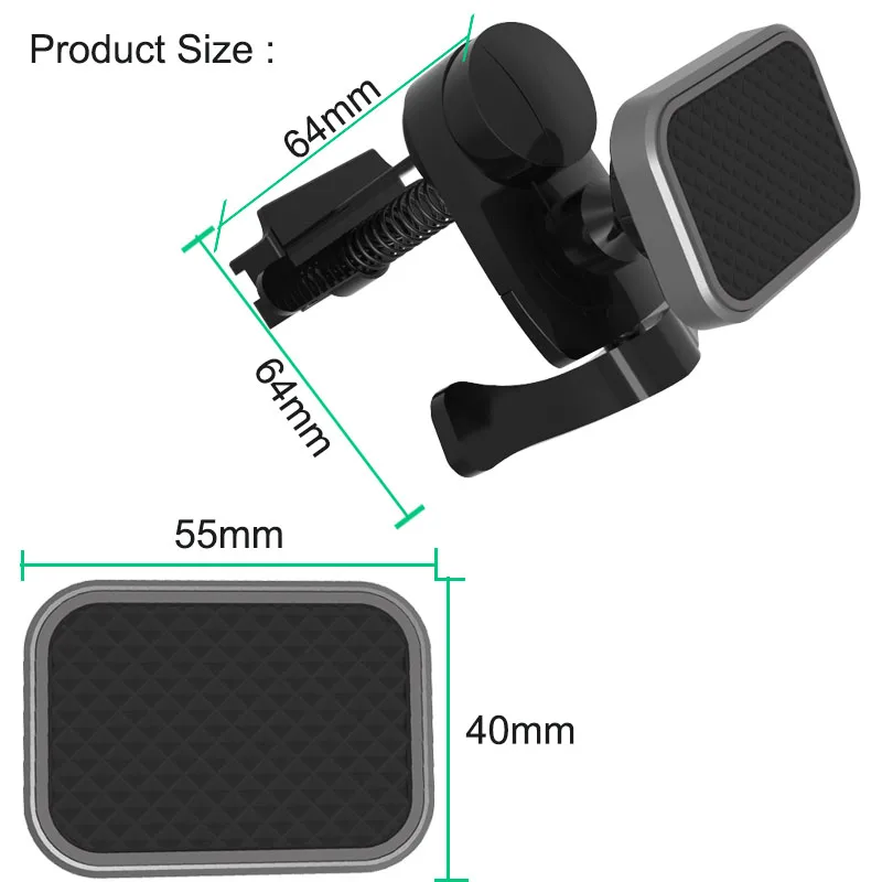 Newest Magnetic Car Phone Holder Air Vent Mount Magnet Holder for iPhone Mobile Phone GPS 360 Degree Universal Car Holders Stand