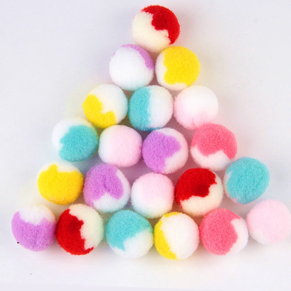 Pompom 20mm Mix Color Fur Plush Ball Pom Poms For Craft DIY Soft Jewelry Home Decoration Garment Sewing On Cloth Accessories 20g