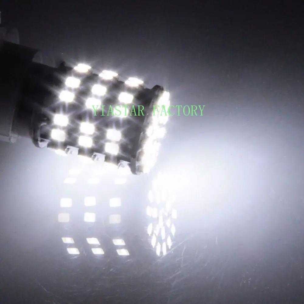 200pcs Super Bright P21W 1156 BA15S 64 SMD LED 1206 Car Brake Reserse Light Fog Lamp Turn Signals Parking Bulb 3020 DC 12V