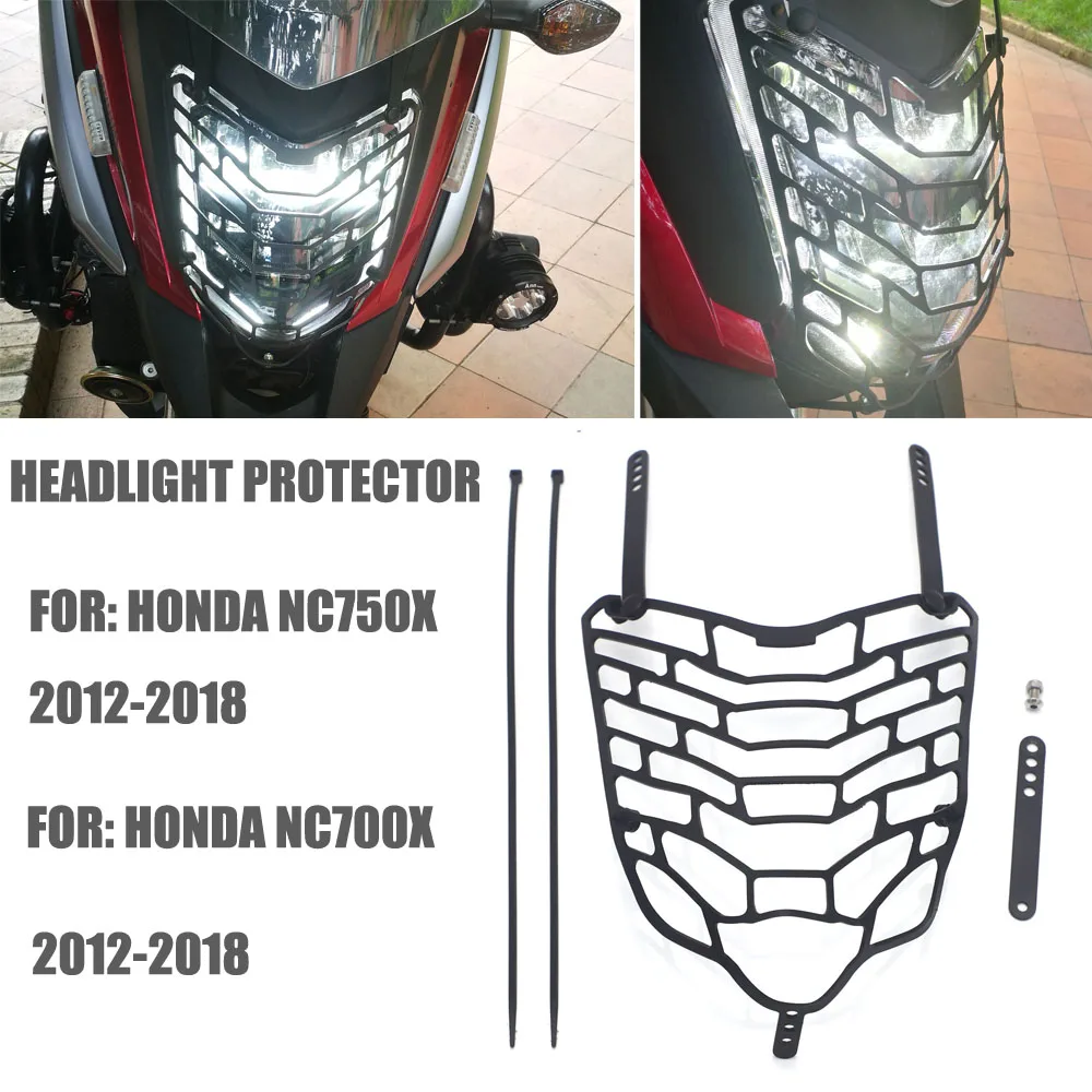 

Motorcycle Headlight Guard Cover Protector For HONDA NC 750X NC700X NC750X NC 700X 2012-2018 BLACK