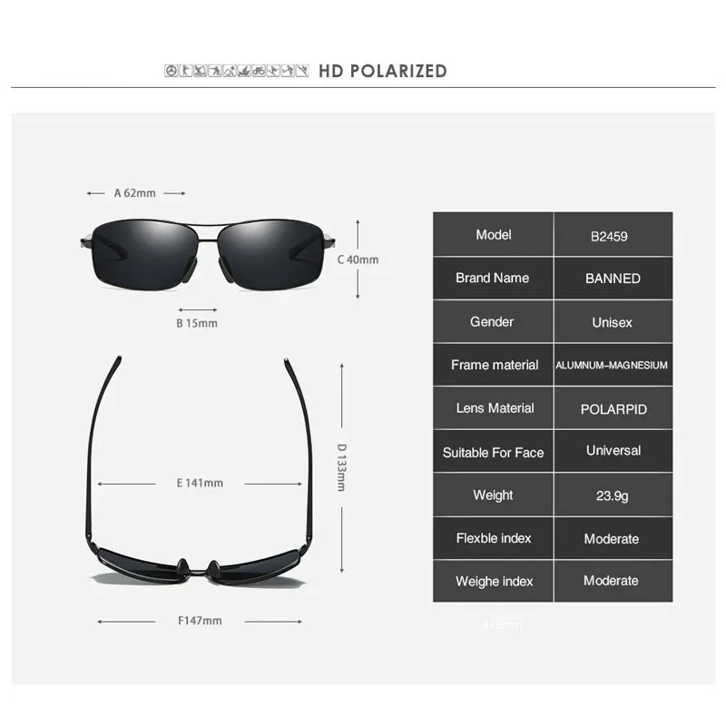 Polarized UV400 Fashion Sunglasses Classic Brand Designer Sun Glasses Original Lens Male Sunglasses Driving Oculos