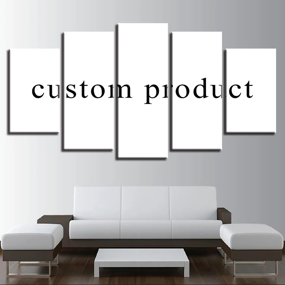 Modular Custom Made Wall Art Pictures For Living Room Framework 5 Pieces Customized Canvas Painting HD Prints Poster Home Decor