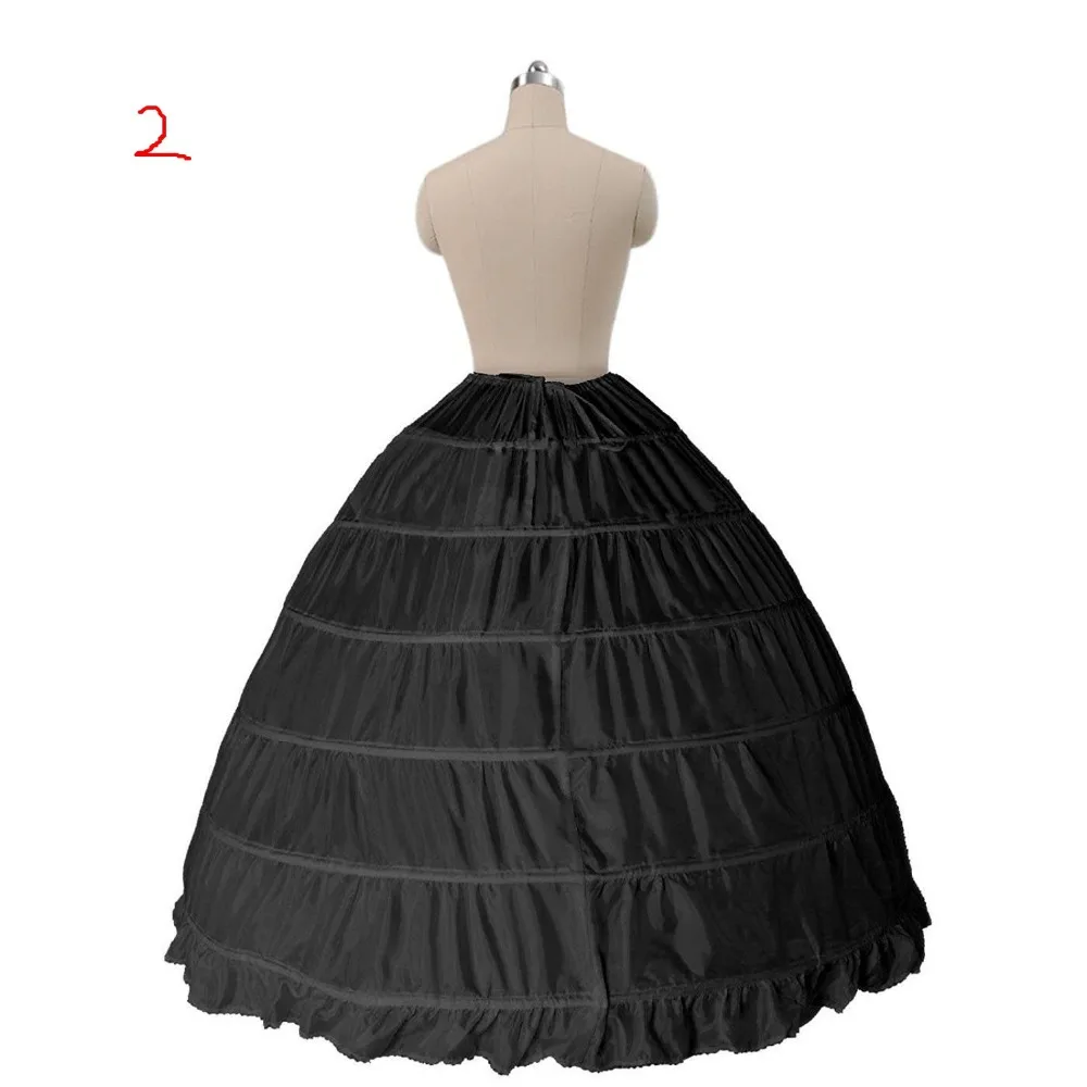 Black Hoop Crinoline Long Wedding Petticoat Ball Gown Underskirt Mariage Skirt Bridal Accessories 2020