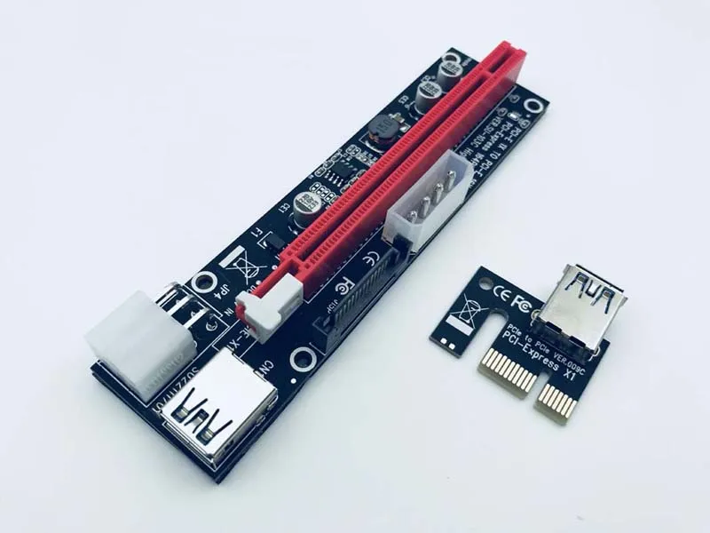 4pin 6pin SATA Power Riser Card USB 3.0 PCI-E PCI-Express 1x to 16x PCIE  for litecoin Miner Bitcoin Miner Mining