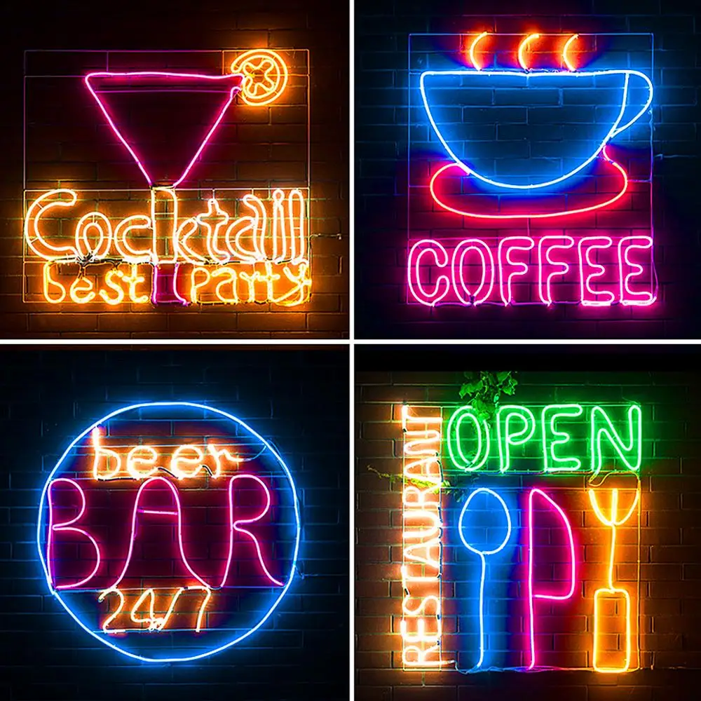 

LED Neon Sign Flexible Light Strip DC12V Neon Signs Night Light 3D Wall Art & Game Room Bedroom Living Room Decor Lamp Signs