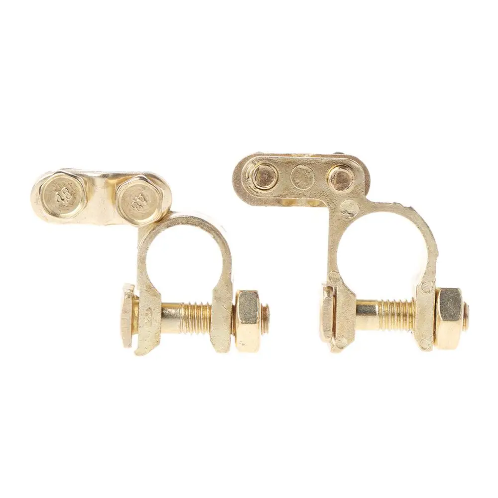 

2Pcs Durable Replacement Auto Car Battery Terminal Clamp Clips Brass Connector dropshipping