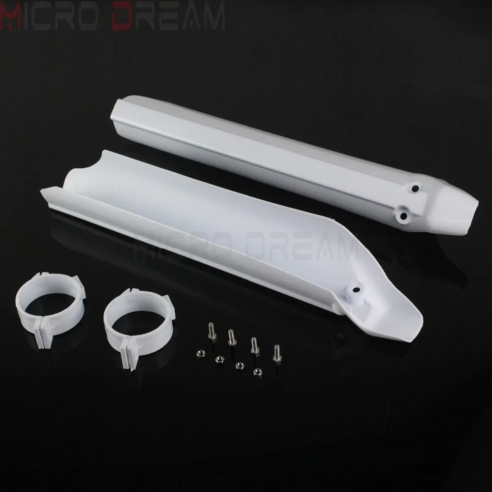 2pcs White Motocross Fork Guards Protector for Kawasaki Honda Suzuki Yamaha EXC SX CRF DRZ KLX WRF YZF 125 250 300 426 450