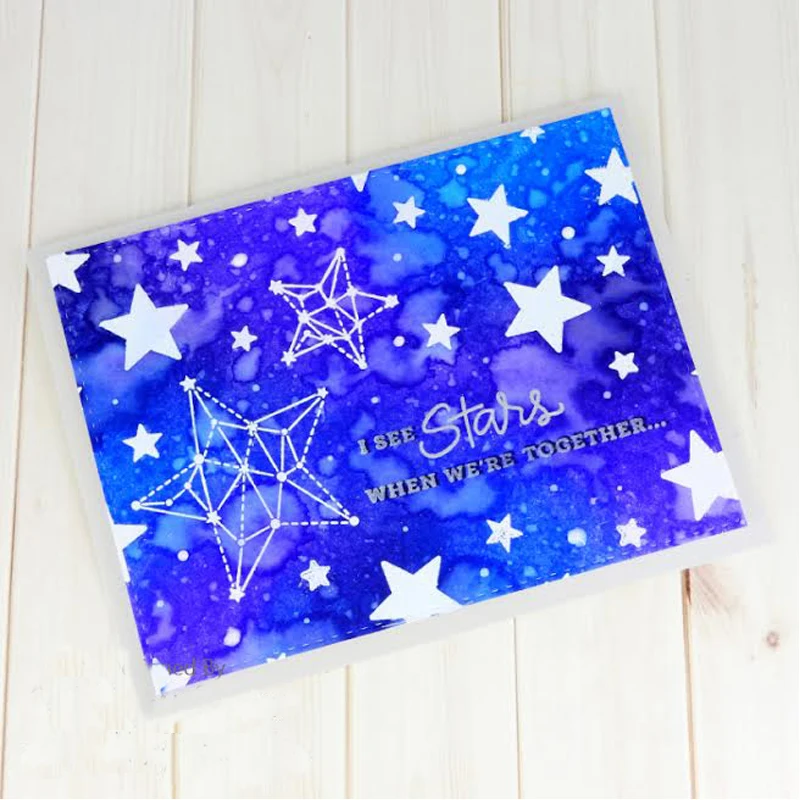 Constellation/See Star Clear Stamps for DIY Scrapbooking Card Making Crafts Fun Decoration Transparent Stempels Silicone Seal