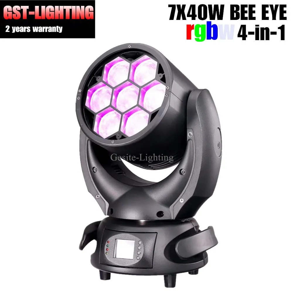Professional 7pcs 40W LED RGBW Zoom beam Stage DMX Lighting