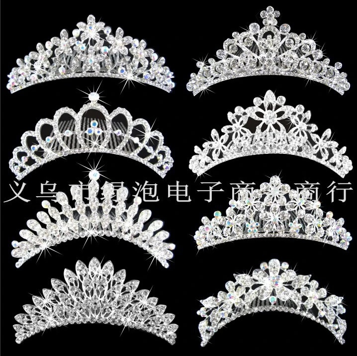 20pcs/lot  woman wedding crown crystal Rhinestone lady tiatas flower hair comb