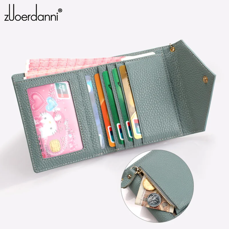 Women  Mini Envelope  Wallets  Tassel Pendant  Cowhide Short  Wallets Coin pocket Leather Lady Card Holder Purse