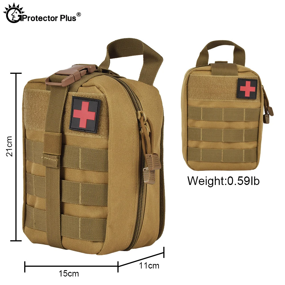 PROTECTOR PLUS Tactical Medical Bag Camping Emergency Utility Pouch Nylon Multi-function First Aid Treatment Hunting Molle Bags