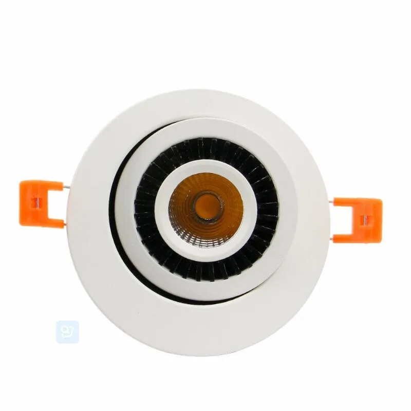 Factory Wholesale price Dimmable 7W 10W 15W  360 Degrees Rotatable COB led Ceiling down light Lamp  Driverless LED Downlight