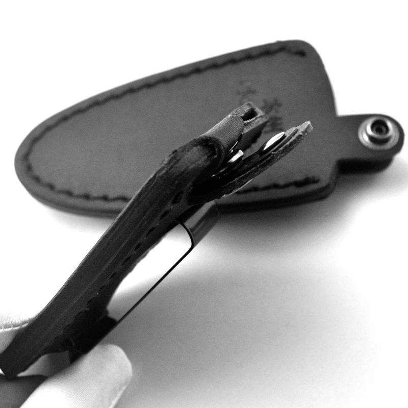 1 pezzo Della Pelle Bovina coltello in pelle caso la guaina con il clip di vita