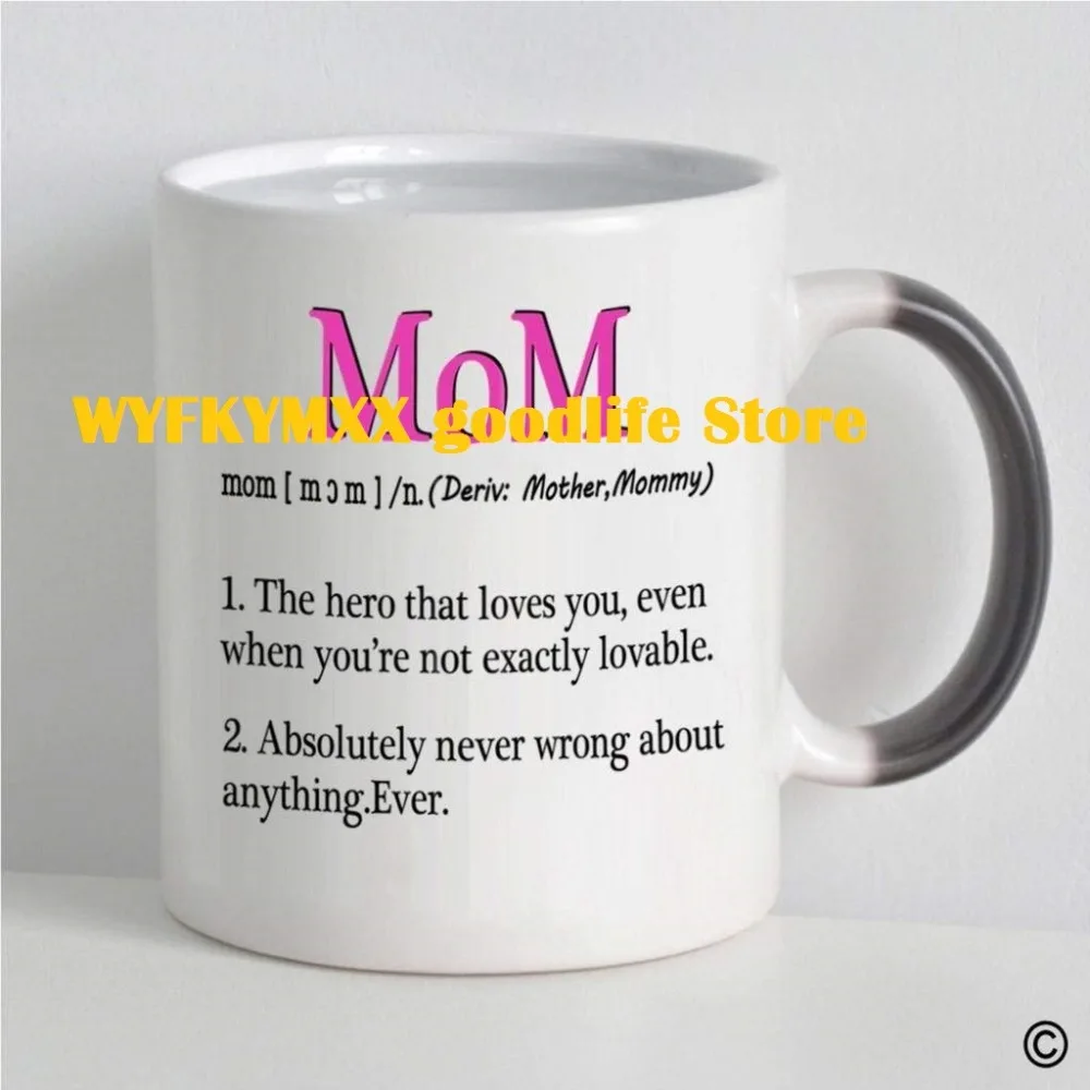 

Morphing Mug Mom Coffee Mug christmas mugs Heat Sensitive Changing Color Mug Cup brithday gift mug