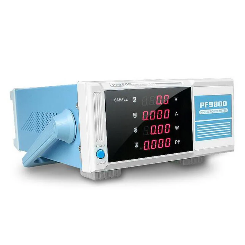 Digital Power Meter PF9800 Intelligent Power Tester 600V 20A Bandwidth 5KHz Electrical Parameter Measuring Instrument