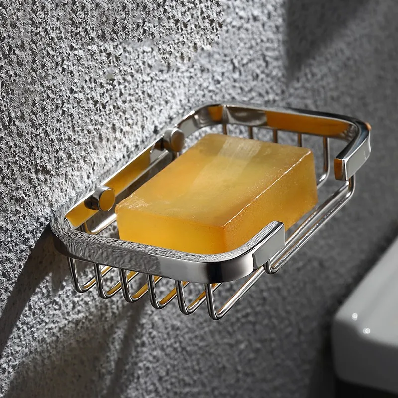 Good quality Stainless steel chrome plated soap dish 135*93*30mm soap holder basket Bathroom hardware accessories