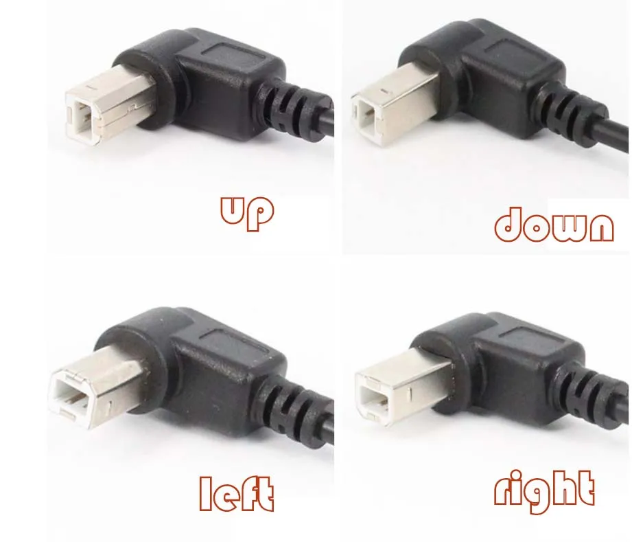 Новый кабель с углом обзора 90 градусов, 3 фута, USB 2,0 A к USB 2,0 B, кабель для сканеров принтеров, шнур для принтеров hp, canon, EPSON, brother