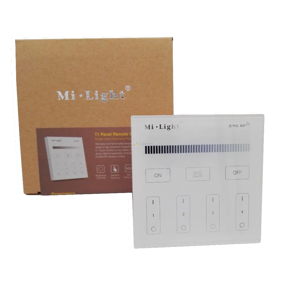 Miboxer Smart Touch Panel Controller T1 T2 T3 T4 B1 B2 B3 B4 Single Color RGBW RGB CCT For Led Controller Panel Light Bulb