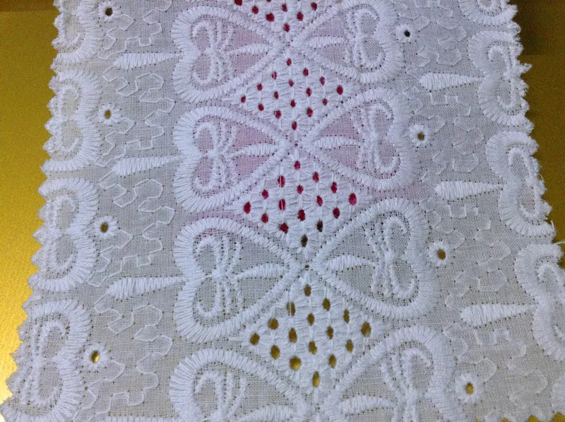 100% cotton woven fabric with hollow-out heart embroidery,garden style fabric, XERY-S2055