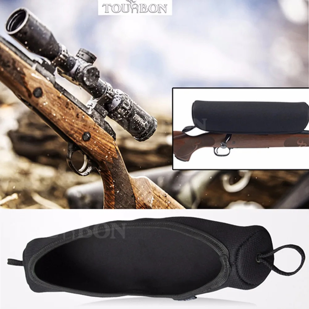 Tourbon Hunting Gun Accessories Durable Rifle Scope Guard Cover Elastic Neoprene Waterproof Protector Large Size 34.5cm