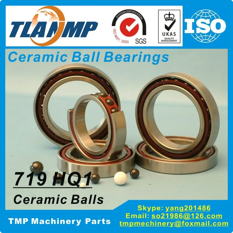 7007C HQ1 SU/P4 Ceramic Ball Bearings (35*62*14mm) TLANMP Angular Contact Ball Bearing , 7007C HQ1/P4 , 7007AC HQ1/P4