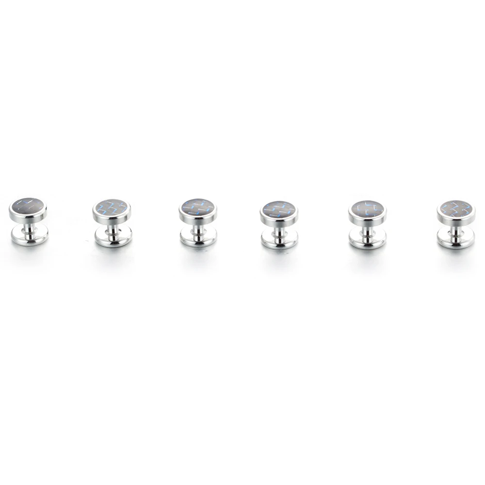 VAGULA Newly 8PCS SET Tuxedo Collar Stud Sleeve Button Uniform Shirt Cuff links Top Luxury Brand Bonito Gemelos V20