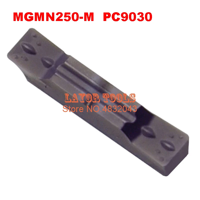 

10 pcs MGMN250-M PC9030, MGMN250 Two-headed Cutting Coated Carbide ,Turning Insert For Grooving Holder MGEHR & MGIVR